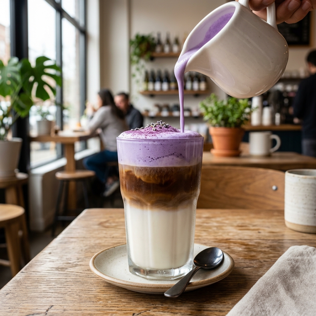 Layered Ube Latte