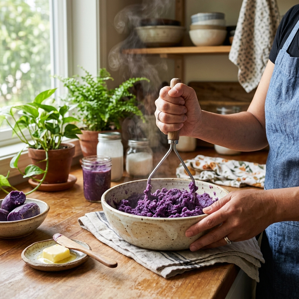 Mashing Ube