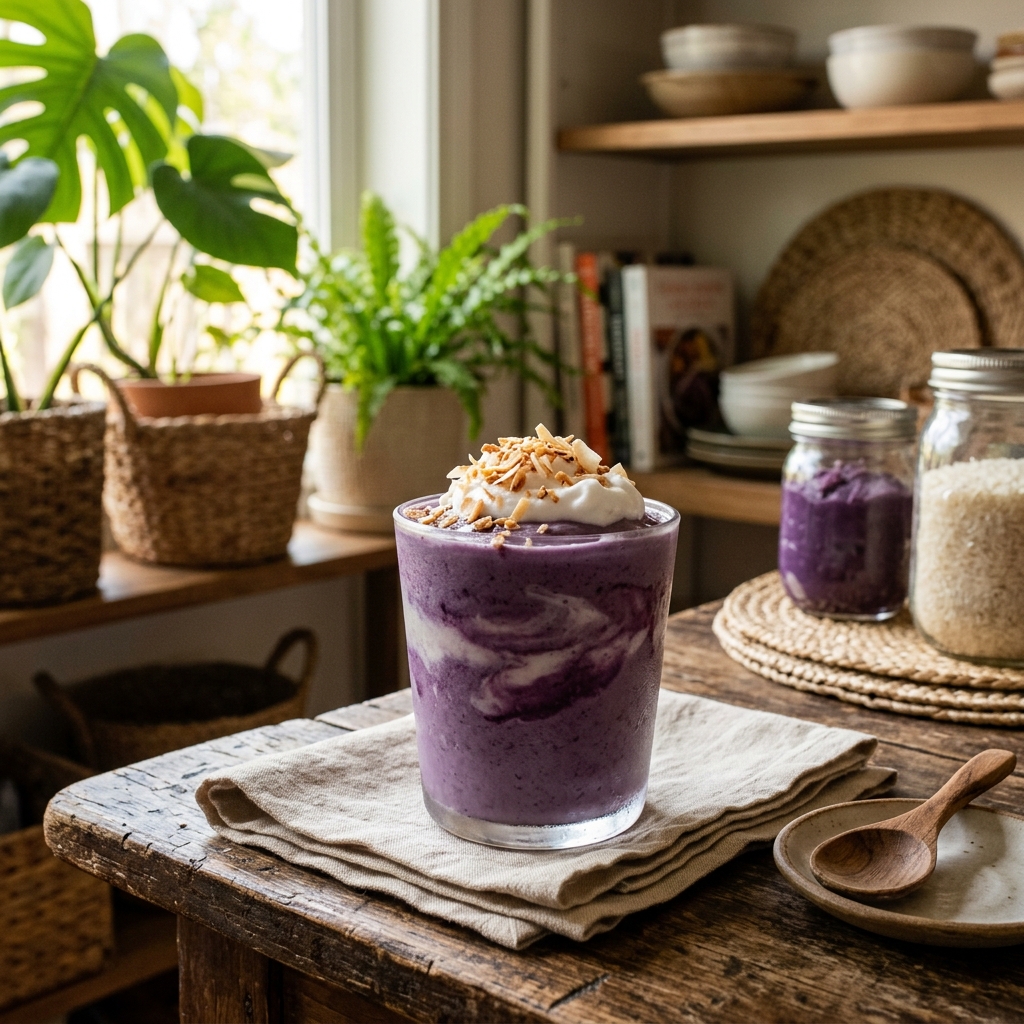 Ube Milk Tea Smoothie